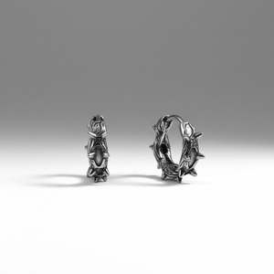 Pendientes de Aro Huggie para Hombre, Acero Inoxidable 316L, Resistentes al Agua y al Deslustre, con Púas, Estilo Punk Rock, Regalo - Product Image 5