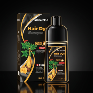 Crema de Tinte para el Cabello Negra de Oscurecimiento Rápido en 15 Minutos, Permanente, <span class=keywords><strong>a</strong></span> Base de Hierbas, Sin Amoníaco, para Uso Doméstico, 500 ml, Cubre las Canas, Grado Cosmético - Product Image 1