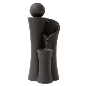 Elektrikli Işıklı Taşınabilir Dış Mekan Fiberglas Reçine Art Deco Modern Dekorasyon Yer Tipi Kuş Banyosu Bahçe Su Çeşmesi - Product Image 4