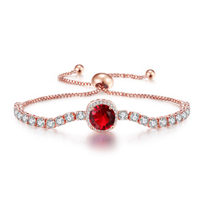 Bracciali di lusso a <span class=keywords><strong>mano</strong></span> placcato <span class=keywords><strong>oro</strong></span> multicolore zircone regolabile catena da Tennis braccialetto gioielli moda coreana per le donne - Product Image 5