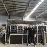 2026 Box de boxage pour chevaux portable en acier inoxydable avec toit, alimentation USB, taille personnalisée, pour écurie équestre extérieure, avec structure en acier pressurisé