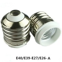 Convertisseur E40 vers E27, support de lampe LED, adaptateur d'ampoule, douille à vis E27 vers E40, support de lampe blanc