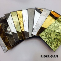 Miroir décoratif de salle de bain, 10 pièces, en verre poli, grand format, 4mm-6mm