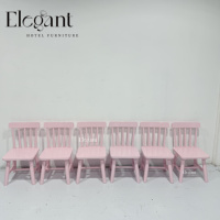 Chaise de fête d'anniversaire pour enfants en bois rose bébé