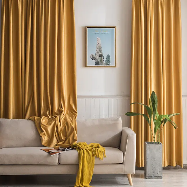 Kunden spezifisches Design Dutch Velvet Velvet Curtain Stoff Schlafzimmer Wohnzimmer Vorhang