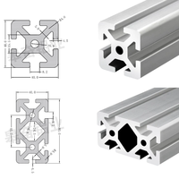 Extrusion de profilés carrés en alliage d'aluminium série 4040W 4080W 6000 avec services de pliage et de découpe CNC