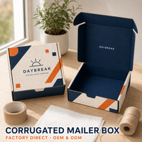 Boîte d'expédition en carton ondulé à blocs de couleur imprimés sur mesure avec logo personnalisé, vente en gros directe d'usine OEM