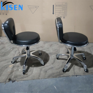 Tabouret de salon professionnel Kisen avec dossier, réglage hydraulique de la hauteur, roulettes pivotantes, robuste, pour salon, hôtel - Product Image 5