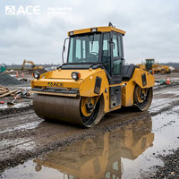 Rouleau compresseur vibrant tandem 8 tonnes à double tambour pour asphalte ATC208 pour la construction routière