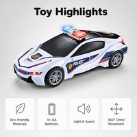 Mainan Robot Mobil Polisi 2-in-1 Ramah Lingkungan Grosir, Dapat Berubah Bentuk dengan Lampu dan Efek Berkedip untuk Anak-Anak