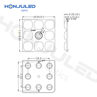 Lentille optique LED HONJU Plano-Convexe en PMMA, indice de protection IP65, pour projecteur LED 5050, éclairage de rue, lampe de paysage, OEM ODM
