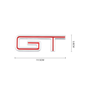 Autocollant de <span class=keywords><strong>voiture</strong></span> en métal chromé 3D GT, emblème, badge de coffre arrière, décalcomanies pour Ford F150 <span class=keywords><strong>Mustang</strong></span> Shelby GT500 GT350, style <span class=keywords><strong>logo</strong></span> GT - Product Image 2