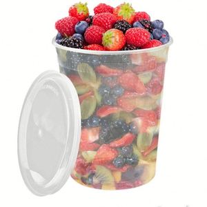 Gobelet Rond Transparent de 32 oz, Résistant à la Chaleur et à l'Eau, avec Couvercle, en Plastique PP, pour Micro-ondes, Vaisselle de Traiteur - Product Image 5