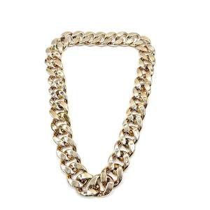 שרשרת זהב גושי פלסטיק גדולה לגברים נשים זיופים שרשרת זהב שנות ה-80 של 90 הראפר פאנק היפ הופ - Product Image 4