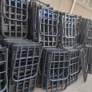 Carretilla de Mano Plegable de Acero con Plataforma de Cuatro Ruedas, Carro de Transporte Industrial con Recubrimiento en Polvo Azul - Product Image 5