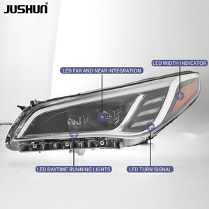 JUSHUN Faros Delanteros LED Mejorados para Hyundai <span class=keywords><strong>Sonata</strong></span> 2015-2018, Luces de Circulación Diurna de Alta Calidad con 2 Lentes - Product Image 3