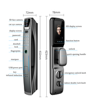 Hot Safe Digital Smart Locks Xhome Wifi Vingerafdruk Toegangscode Video Intercom Camera Face Id Herkenning Smart Lock Deur