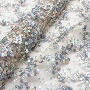 أستراليا هالوين خلفية أبيض متعدد الألوان الترتر قماش نسيج الترتر التطريز المواد لفساتين بلوزة