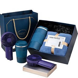 Custom Logo Promotional Gifts Kit Luxury Gift Set with Portable <b>Cup</b> Fan Towel for Business Giveaways Party Supplies - Product Image 1