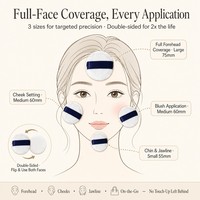 Éponge à maquillage ronde en velours extra épais JLY, éponge à maquillage en velours cygne double face pour poudre libre