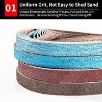 Bande abrasive pneumatique en oxyde d'aluminium 330x10mm, dureté 80A, pour le meulage et le polissage des métaux