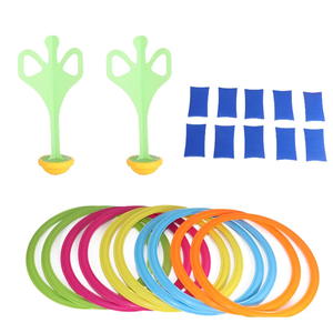 Gioco di lancio di freccette in erba giocattolo per sport all'aria aperta e campana con anelli di plastica per un divertente gioco genitore-bambino - Product Image 3