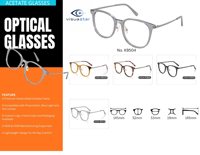 Montures de lunettes optiques rondes transparentes grises avec branches métalliques fines et plaquettes de nez réglables pour hommes et femmes OEM ODM