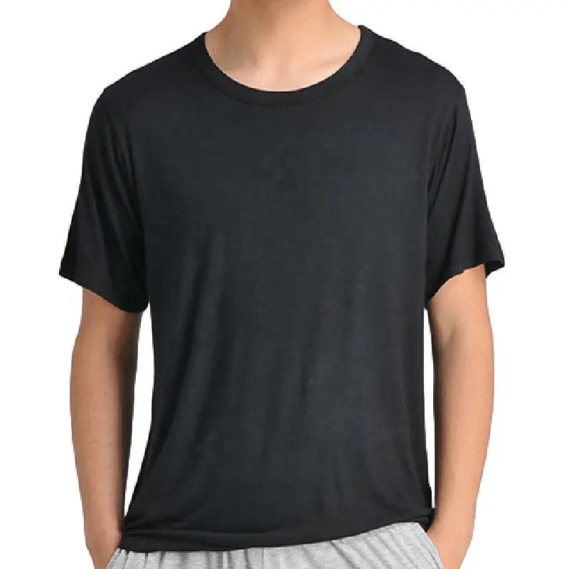 Mans Round Neck High Quality Brand Wholesale Bamboo Blank Designer Oversize T-shirt Black White Tee Plain T shirt Men