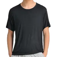 Mans Round Neck Hochwertige Marke Großhandel Bambus Blank Designer Overs ize T-Shirt Schwarz Weiß T-Shirt Plain T-Shirt Herren