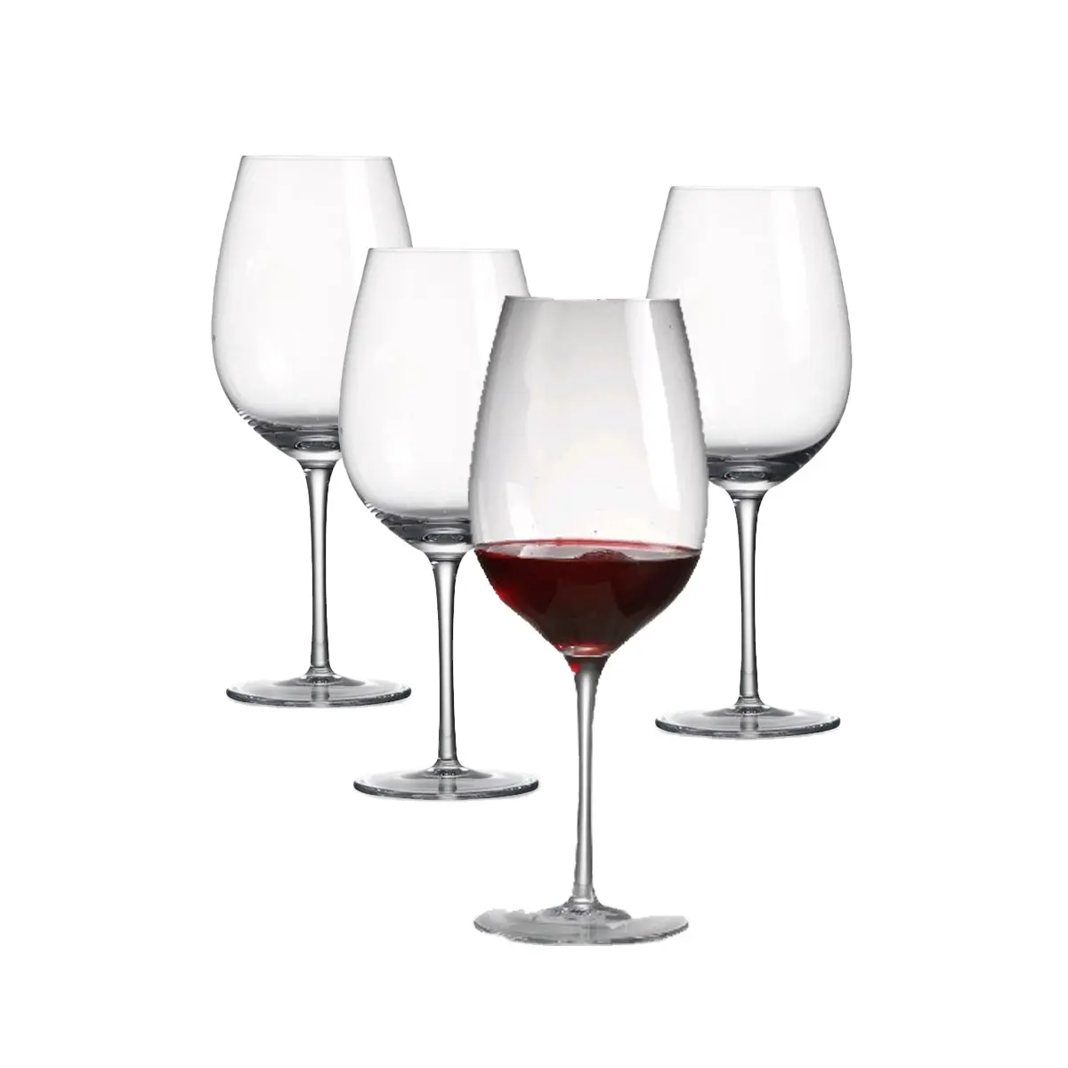 900001 780ml Handmade Lead Free Clear Crystal Glass Wedding Wine Glassware Red Wine Glass
