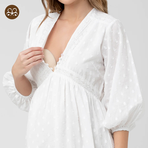 Abbigliamento <span class=keywords><strong>da</strong></span> <span class=keywords><strong>allattamento</strong></span> <span class=keywords><strong>da</strong></span> donna all'ingrosso vestito <span class=keywords><strong>da</strong></span> <span class=keywords><strong>allattamento</strong></span> quotidiano per maternità traspirante con scollo a V - Product Image 3