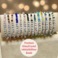 Bracelet personnalisé avec nom en lettres, perles en cristal de verre de qualité supérieure CYNYA, cadeau personnalisé pour l'amitié, anniversaire