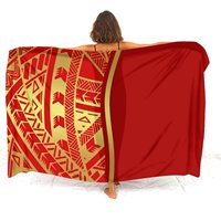 Envío de la gota de alta calidad personalizado diseño de arte de la isla del Pacífico Lavalava señoras verano playa chal bufanda traje de baño envoltura Sarong