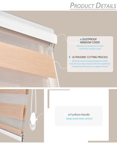 Persianas de cassette para terraza, persianas enrollables dobles de lujo de doble capa, persianas de cebra para ventana de día y noche - Product Image 3