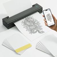 Impresora Térmica Portátil de Doble Uso, sin Tinta, para Trabajo de Campo, Oficina Móvil, Impresión de Plantillas de Tatuajes