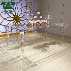 Mobili in acrilico 4 <span class=keywords><strong>gambe</strong></span> trasparente acrilico pranzo <span class=keywords><strong>tavolo</strong></span> di nozze per la vendita - Product Image 6