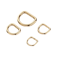 Produits de quincaillerie d'extérieur Collier pour animaux de compagnie en métal à boucle en D doré Anneau en D en alliage de zinc Anneau en D polyvalent
