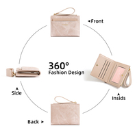 Dompet wanita pendek lintas batas TAOMICMIC Fashion warna kontras dua lipat Gelang tangan dompet multi-kartu grosir