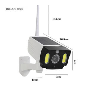 Lampe solaire à détecteur de mouvement, caméra factice étanche, projecteur extérieur/intérieur, lampe murale de jardin, COB - Product Image 3