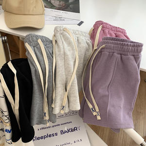 Pantalones cortos deportivos sueltos para mujer, pantalones cortos informales de corte recto de moda cómodos para el hogar de pierna ancha fina de verano - Product Image 1