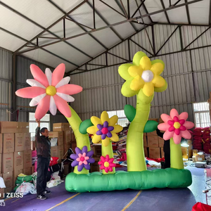 Modèle de fleur colorée personnalisé, logo gonflable, tissu Oxford imperméable, pour la Saint-Valentin, accessoires de confession dans <span class=keywords><strong>les</strong></span> centres commerciaux, accessoires de check-in - Product Image 3