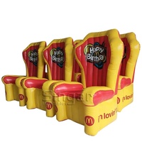 Grand trône gonflable de 6,5 pieds pour enfants, chaise gonflable de fête d'anniversaire, chaise de trône antique gonflable, ballon