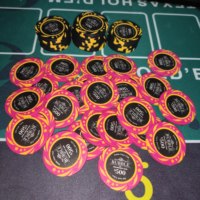 Jeu de jetons de Poker en argile deux tons de 14g, avec votre design incrustation, nouvel arrivage, 10 pièces