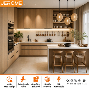 Personnalisation <span class=keywords><strong>de</strong></span> toute la maison, design moderne, armoire <span class=keywords><strong>de</strong></span> rangement, prête à assembler, placage en chêne blanc, bois massif, armoires <span class=keywords><strong>de</strong></span> cuisine modulaires - Product Image 1