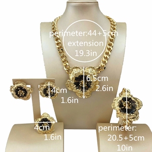 <span class=keywords><strong>Bijoux</strong></span> plaqués or <span class=keywords><strong>italiens</strong></span> <span class=keywords><strong>bijoux</strong></span> <span class=keywords><strong>fantaisie</strong></span> de haute qualité pour les femmes arabes africaines en gros FHK16273 - Product Image 6