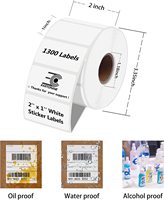 Étiquettes autocollantes 2 "x 1" Étiquettes à code-barres thermiques directes Étiquettes UPC Étiquettes en carton de code-barres en papier code-barres Étiquette logistique à 3 couches