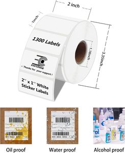 2 "x 1" nhãn dán nhãn trực tiếp nhiệt mã vạch nhãn UPC nhãn carton mã vạch giấy mã vạch <span class=keywords><strong>3</strong></span> lớp hậu cần nhãn - Product Image 5