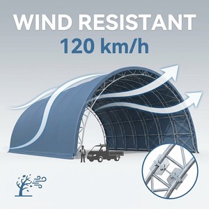 Abri en tissu conforme aux normes, avec <span class=keywords><strong>permis</strong></span> de structure locale, en PVC anti-UV, pour bateaux, marinas, garages, camping-cars, entrepôts, 10 unités en acier galvanisé - Product Image 6