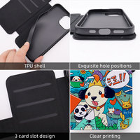 Etuis de luxe en cuir PU Flip magnétique porte-cartes portefeuille pour téléphone portable pour Iphone 15 Plus