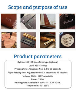 Mesin cetak panas untuk kulit pneumatik areahhot Foil besar mesin cap panas kulit - Product Image 6